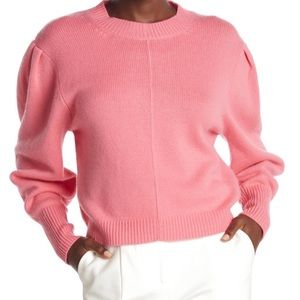 Something Navy puff sleeve wool sweater